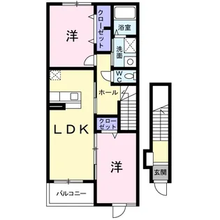 フォルトゥーナB【2階】の間取り
