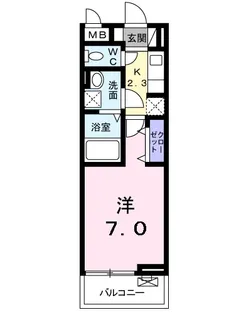 フェリチータ成田【3階】の間取り