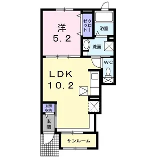 アストレア【1階】の間取り