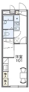 レオパレスウイング朝日ヶ丘【202号室】の間取り