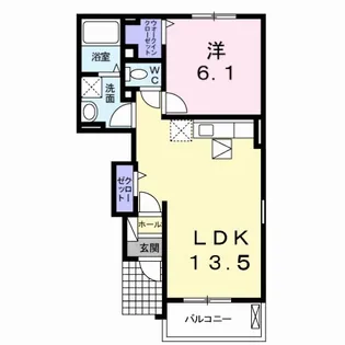 マーベラス・ガーデン B【1階】の間取り