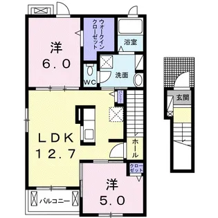 クオーレⅠ【2階】の間取り
