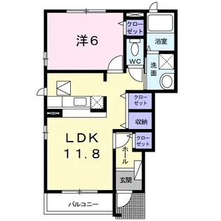 ヴィラサンフラワー【1階】の間取り