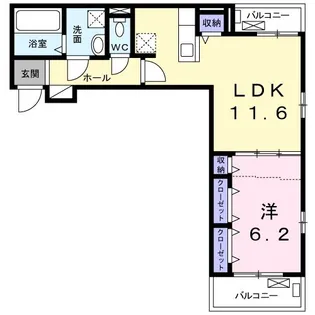 グラシオッソ デーア【2階】の間取り