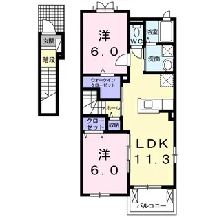 BEATRICE Ⅰ【2階】の間取り