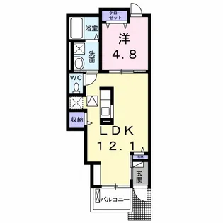 ハピネス16(イチロク)【1階】の間取り
