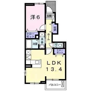 エルヴィータ【105号室】の間取り