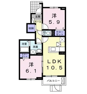 スプリング・サンライズ【1階】の間取り