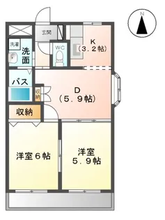ベルアベニュー【201号室】の間取り