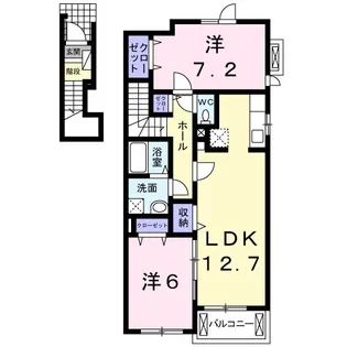 エテルノ ピアッツァ A【201号室】の間取り