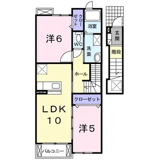 フォンテーヌ小倉C【2階】の間取り
