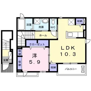 フェリーチェ 椿山荘【2階】の間取り