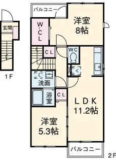 ロザージュ【2階】の間取り
