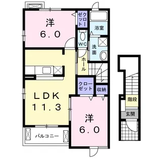 グラン・パラッツオⅠ【2階】の間取り