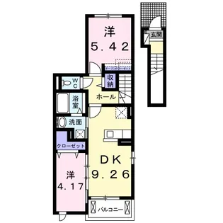 メゾン ド ボヌール【2階】の間取り