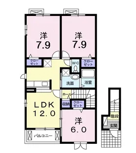 プリュム【2階】の間取り