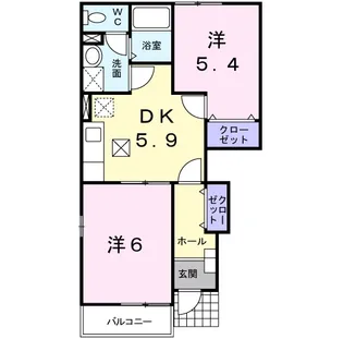 マスカットハウス【102号室】の間取り