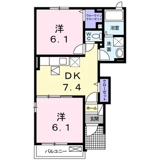 シャン・ド・フルールⅩⅦ 17【1階】の間取り