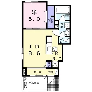 シャーロットB【1階】の間取り