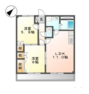 マンションルミナス【2階】の間取り