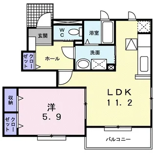 サンミッシェルⅡ【1階】の間取り