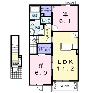 ピフレ【2階】の間取り