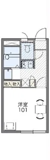 レオパレスR155WEST【102号室】の間取り