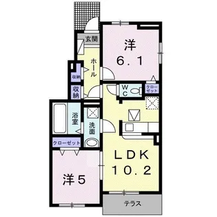 アグリ フォーリオD【1階】の間取り
