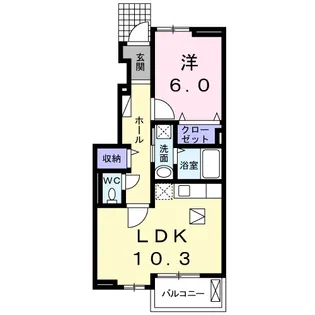 ヴァンベール【1階】の間取り