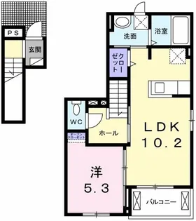 クリスタル 北郷【2階】の間取り