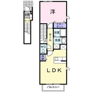 エヴァーグリーン【2階】の間取り