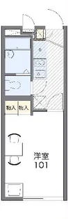 レオパレスKOZAKA8【206号室】の間取り