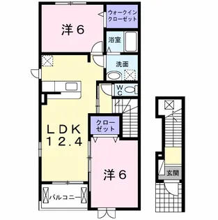 シャルマンエルC【2階】の間取り