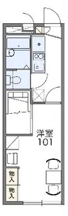 レオパレスクラブ ジールズ【120号室】の間取り