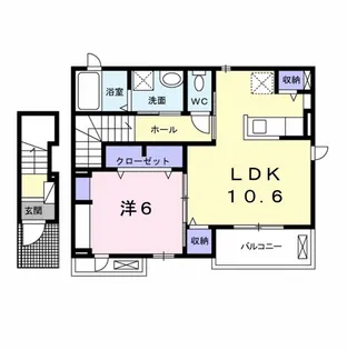 フェイバー岩堀【2階】の間取り