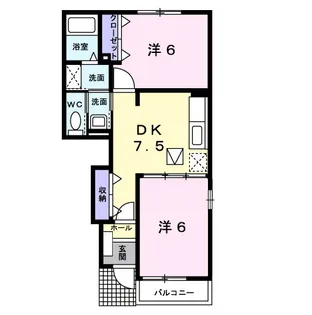 プリムローズⅢ【1階】の間取り