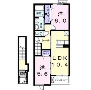 メリディオ A【2階】の間取り