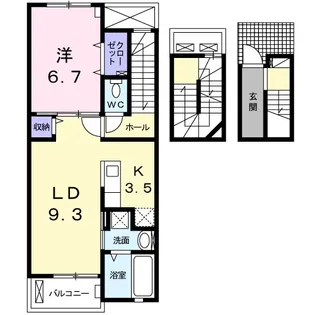 ツバキハイツ【3階】の間取り