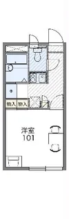 レオパレスフルール【201号室】の間取り
