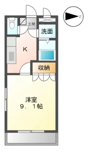 サンライズ豊田B【2階】の間取り