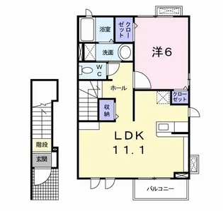 ラ・マージュ【203号室】の間取り