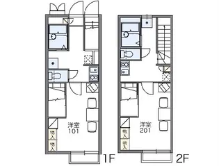 レオパレスグリーンゲートⅡ【101号室】の間取り