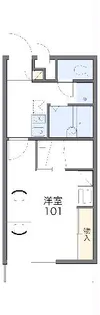 レオパレスエステオーリア【1階】の間取り
