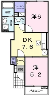 ジェルメブリアンA【1階】の間取り
