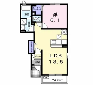 メゾンミルフィーユ B【1階】の間取り