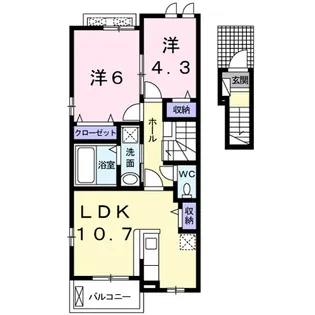 アクテュエル【2階】の間取り