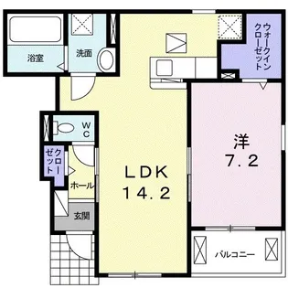 ソレイユ西貝【1階】の間取り