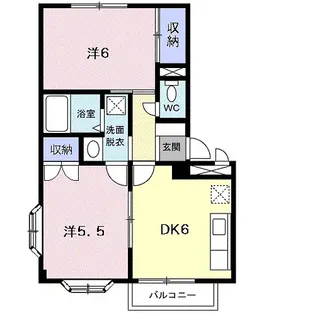 マリンハイツ【1階】の間取り