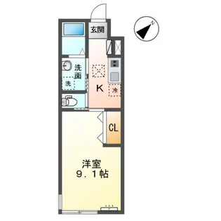 アクア メルヴェール【1階】の間取り