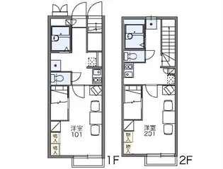 レオパレスEDELWEISS【2階】の間取り
